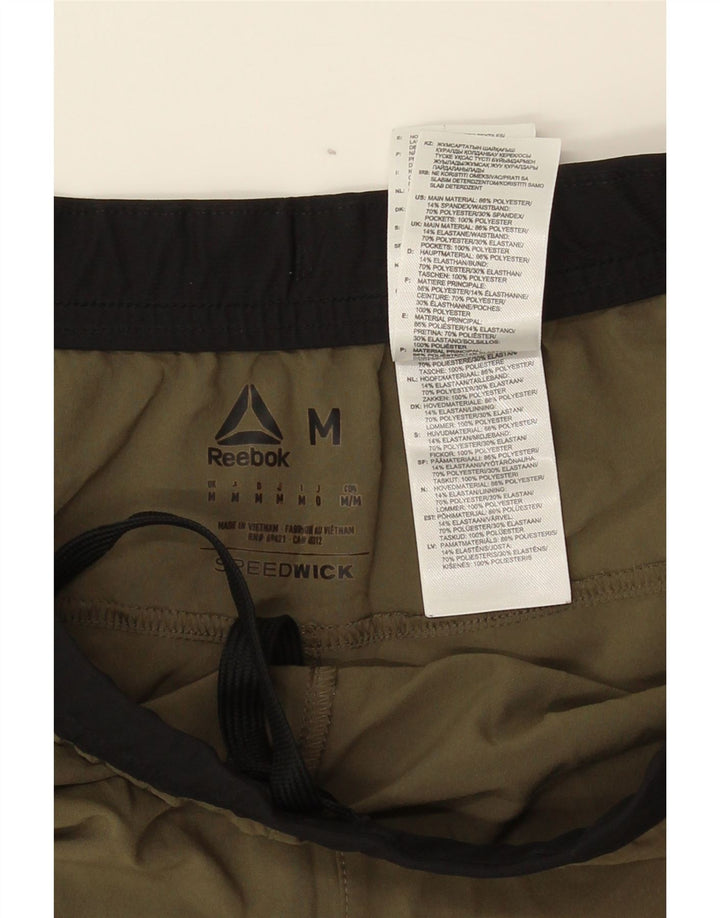 Reebok Herren Sportshorts Medium Khaki Colourblock Polyester