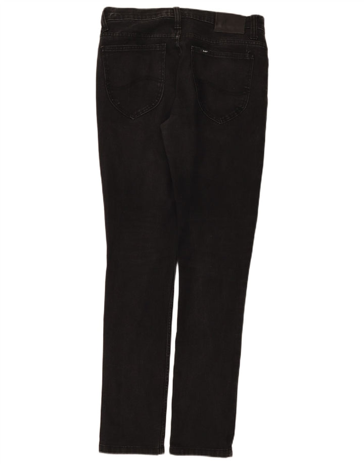 Lee Herren Slim Jeans W32 L33 Schwarze Baumwolle