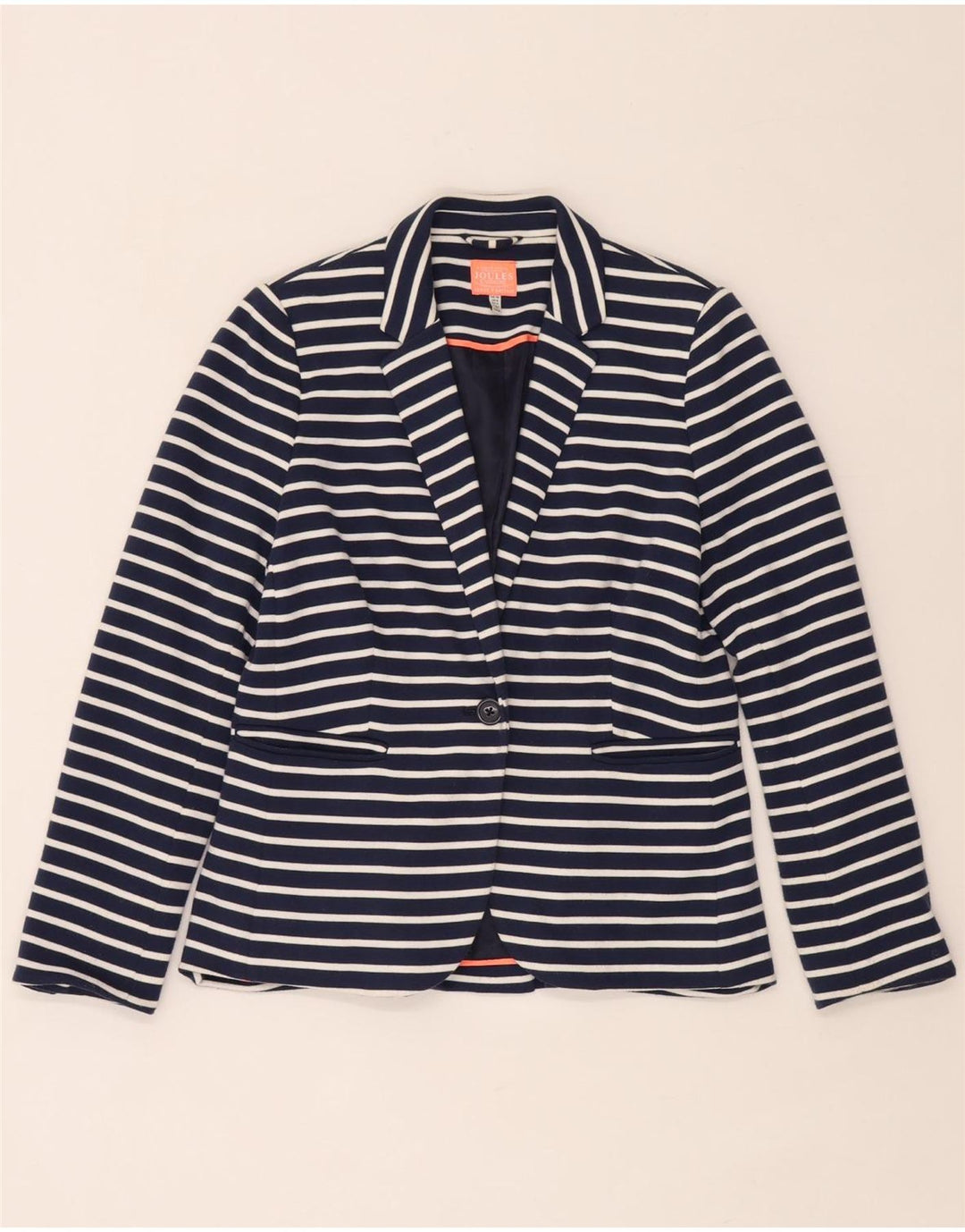Joules Damen-Blazer mit 1 Knopf, Gr. 10, Größe S, Marineblau, gestreift