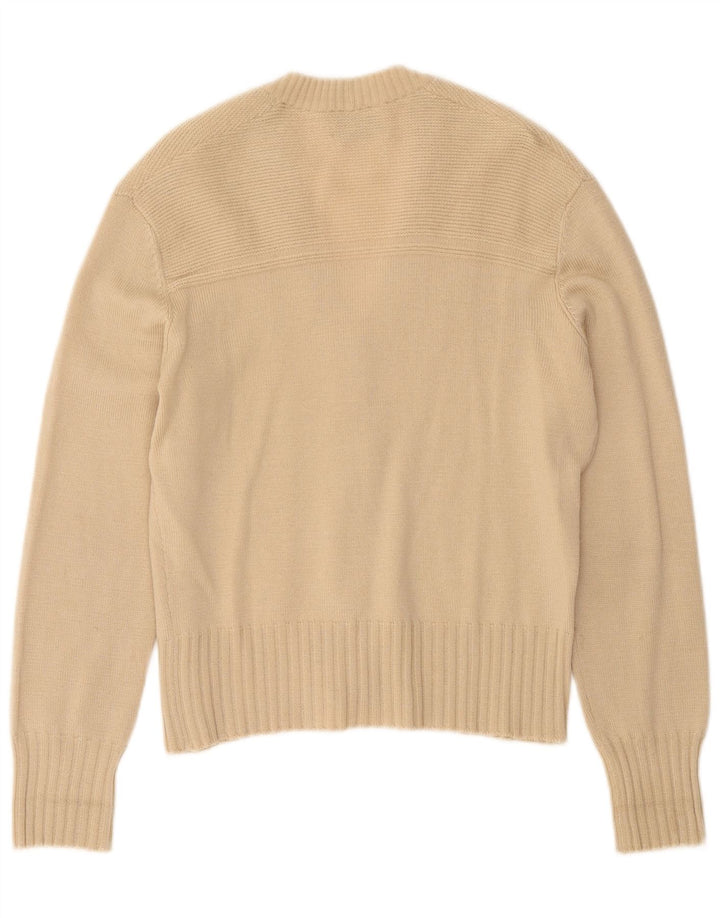 Luisa Spagnoli Damen Strickjacke UK 12 Mittelbeige Wolle