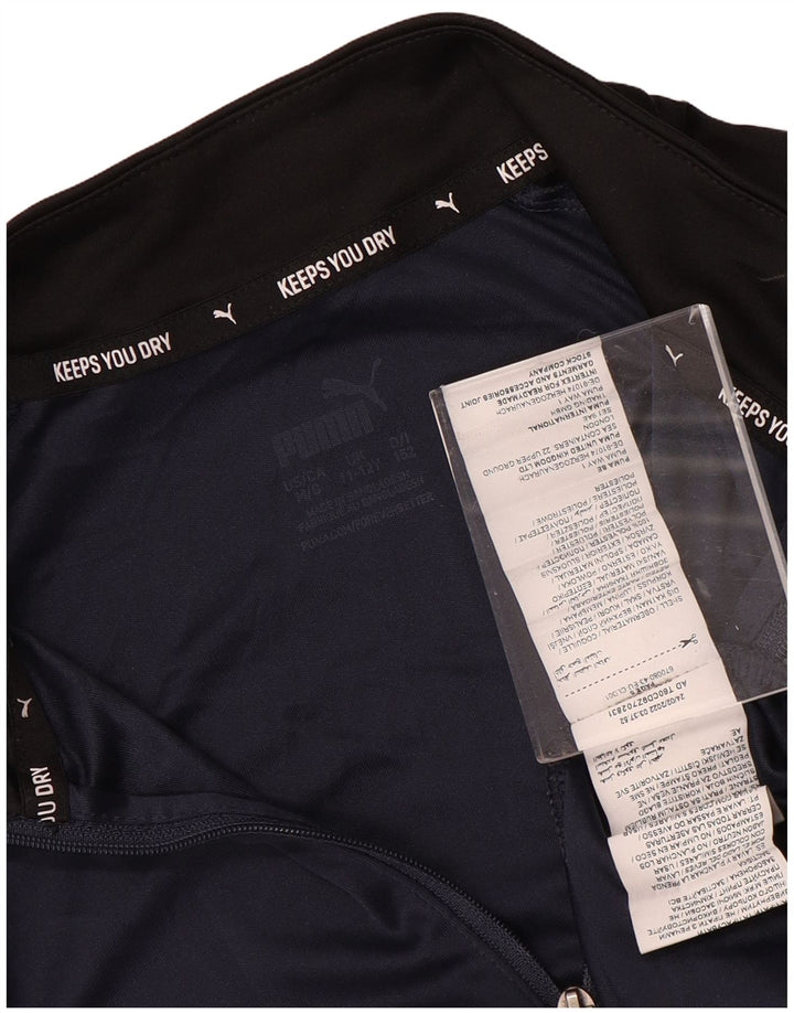 PUMA Jungen Pullover-Trainingsoberteil, 11–12 Jahre, Marineblau, Farbblock