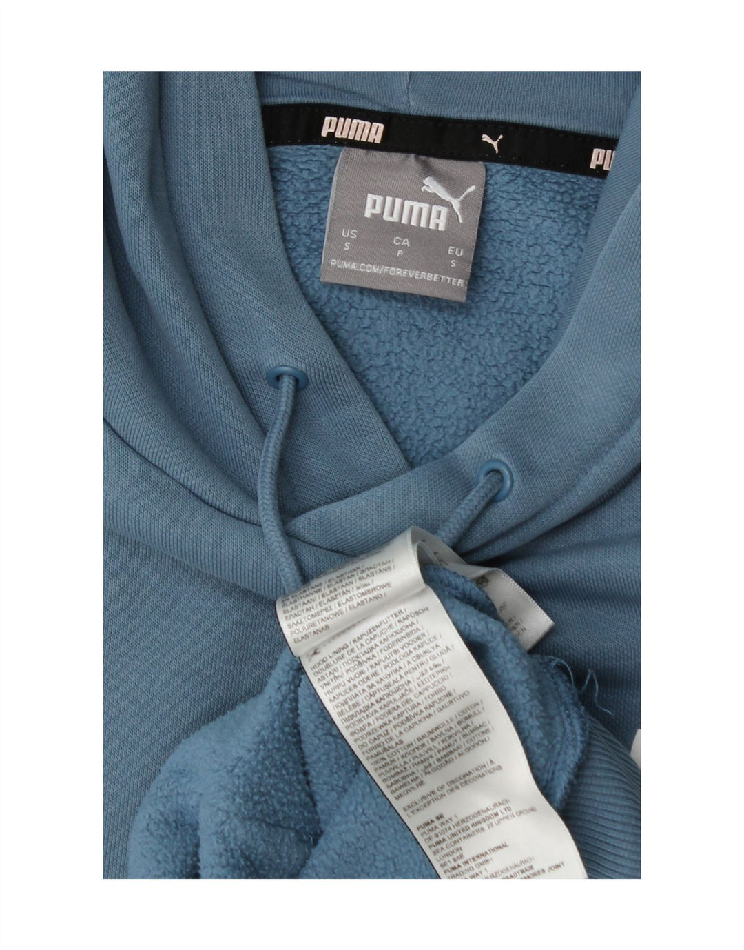 Puma Herren Kapuzenpullover, klein, blaue Baumwolle