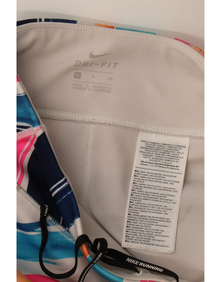 Nike Dri-Fit-Leggings für Damen, UK 8, Größe S, mehrfarbig, gestreift, Polyester