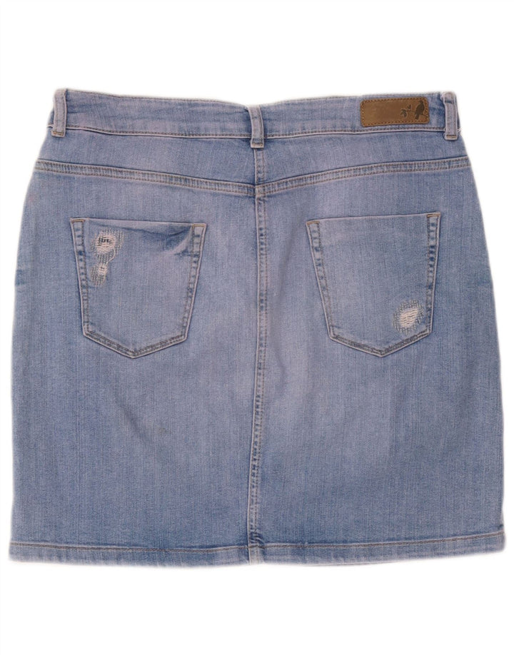 Marks & Spencer Damen Indigo Distressed Denim Rock UK 12 Medium W32 Blau