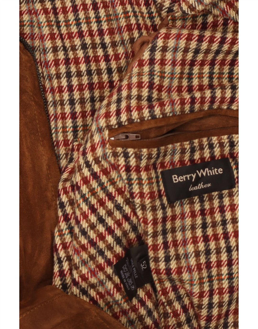 VINTAGE Herren Wildlederjacke IT 52 XL Braunes Leder