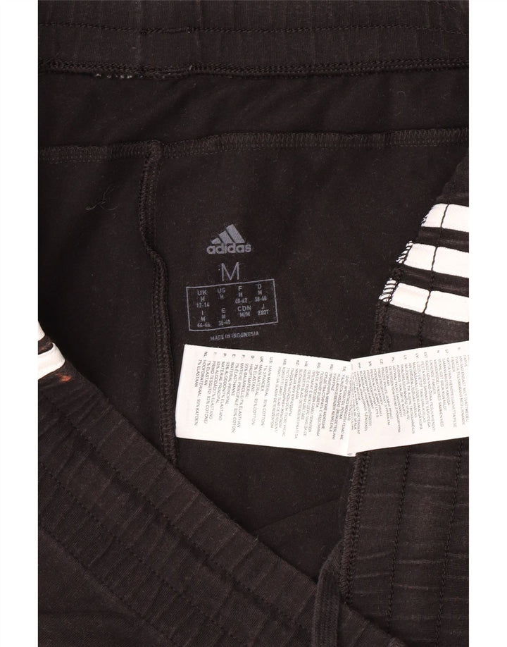 ADIDAS Damen Sportshorts UK 12/14 Mittelschwarze Baumwolle