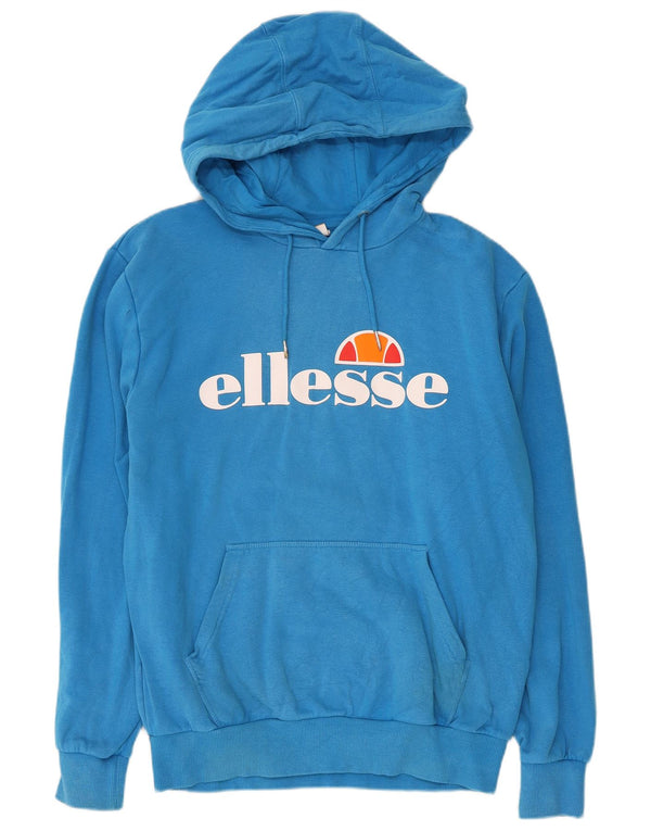 Ellesse Mens Graphic Hoodie Jumper UK 14 Large Blue Cotton