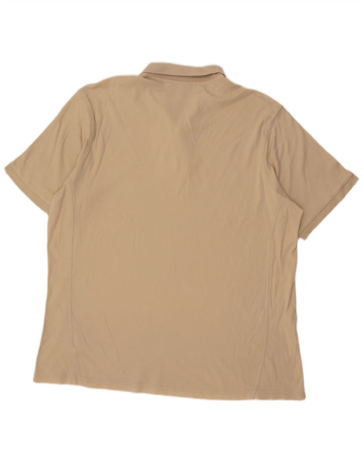 Nike Herren Poloshirt UK 45/47 XL Beige Baumwolle