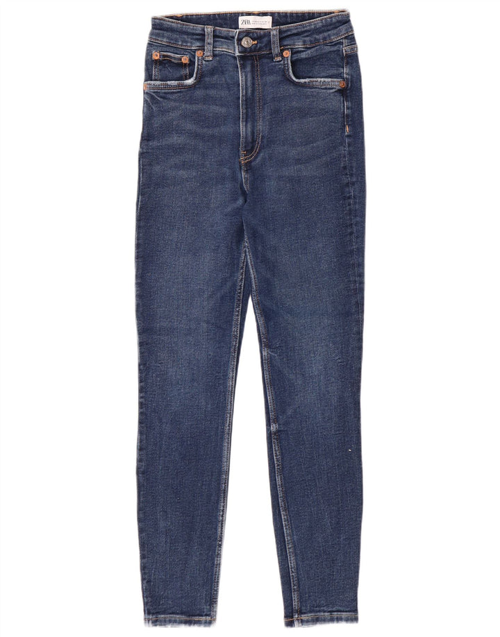 Zara Damen Skinny Jeans EU 36 XS W26 L27 Blau