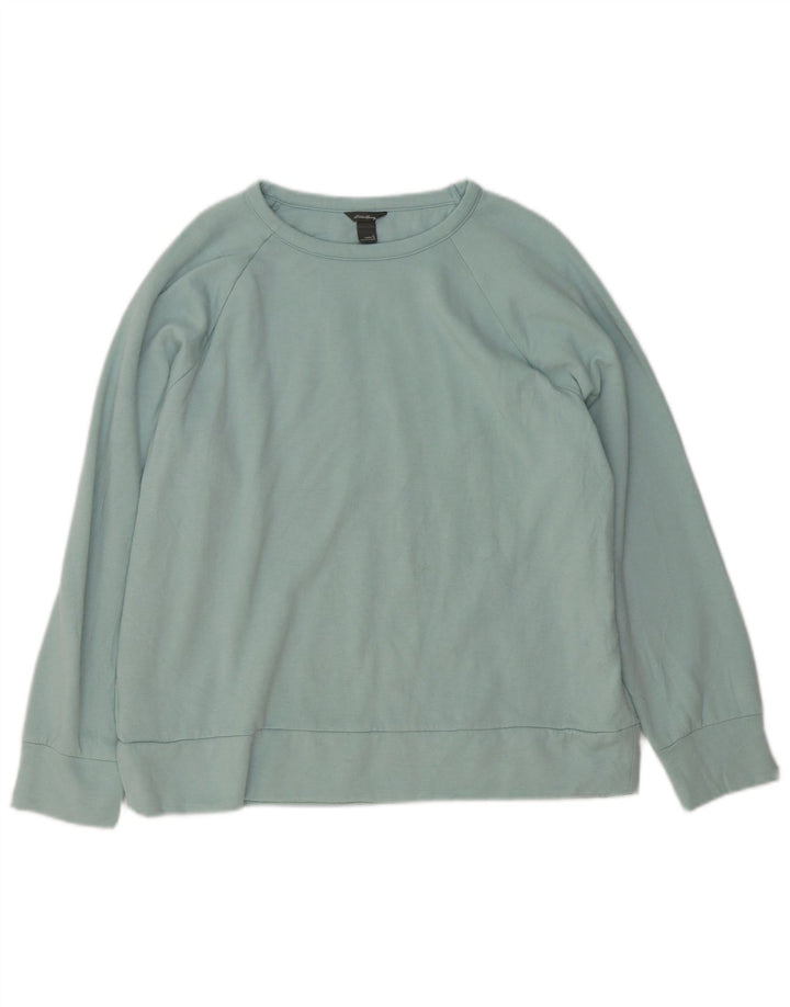Eddie Bauer Damen Sweatshirt Pullover UK 16 Large Blau Polyester