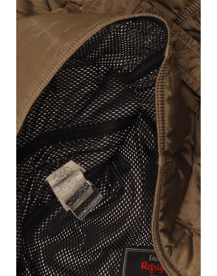 Refrigiwear Damen-Steppjacke mit Kapuze, UK 14, mittelbraun, Polyamid