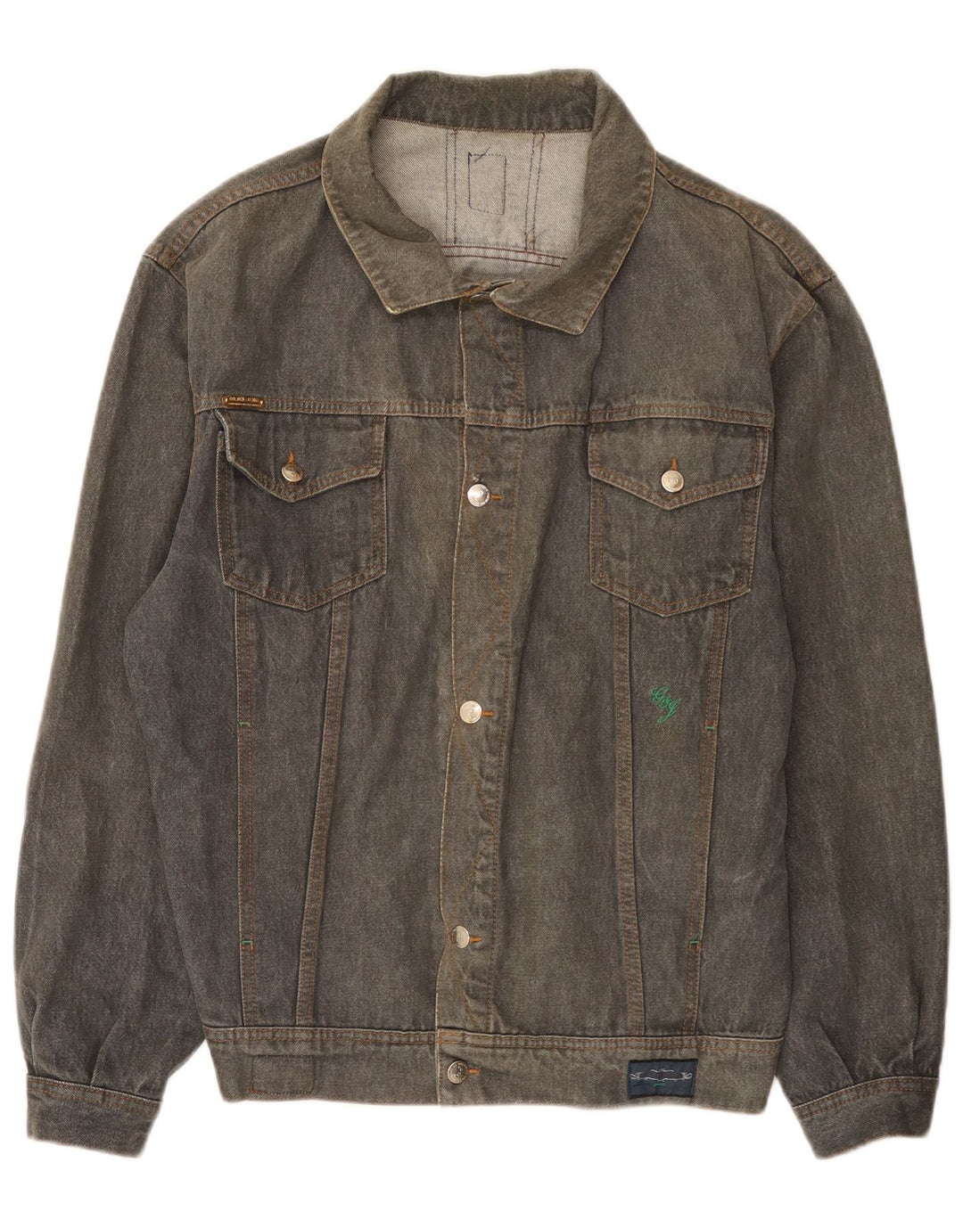 Vintage Herren Jeansjacke UK 40 Große graue Baumwolle