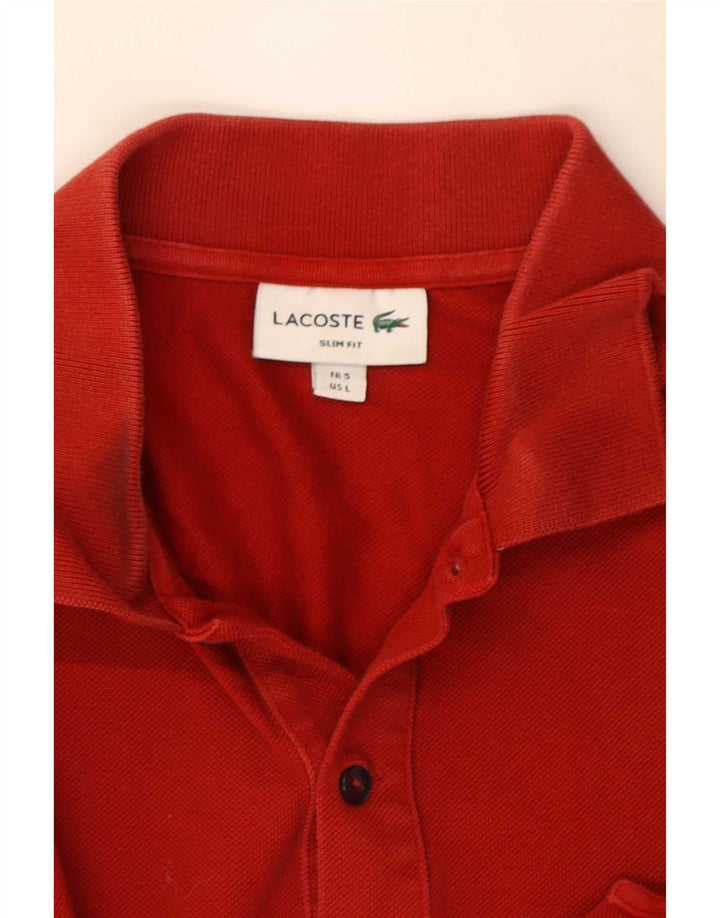 Lacoste Herren Slim Fit Poloshirt Größe 5 Large Rot