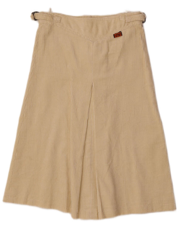 Vintage Damen Cordrock W26 Small Off White