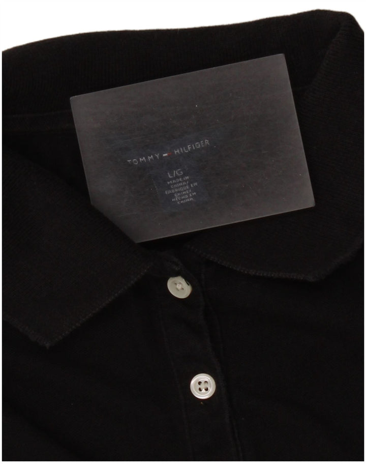 Tommy Hilfiger Damen Poloshirt UK 14 Large Schwarz