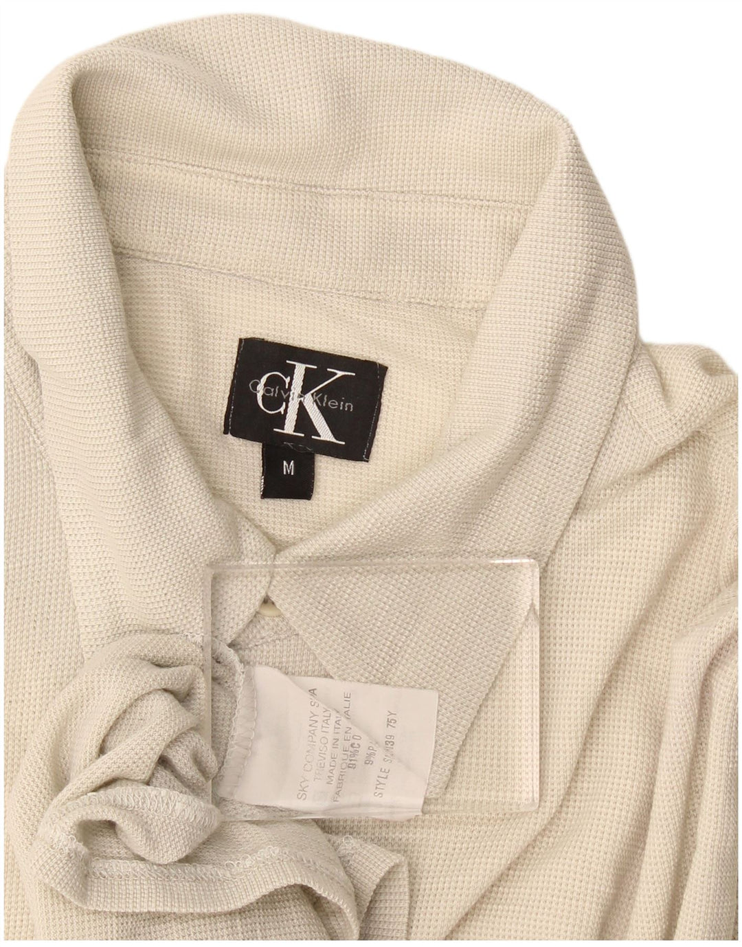 Calvin Klein Herren Kurzarmhemd Mittelbeige Baumwolle