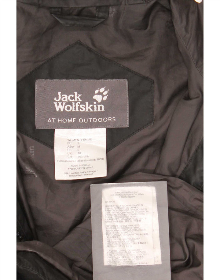 Jack Wolfskin Damen Kapuzenmantel, gepolstert, UK 10, Größe S, Schwarz, Polyester