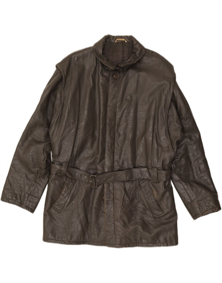 PICCINI Herren Lederjacke IT 54 2XL Braunes Leder