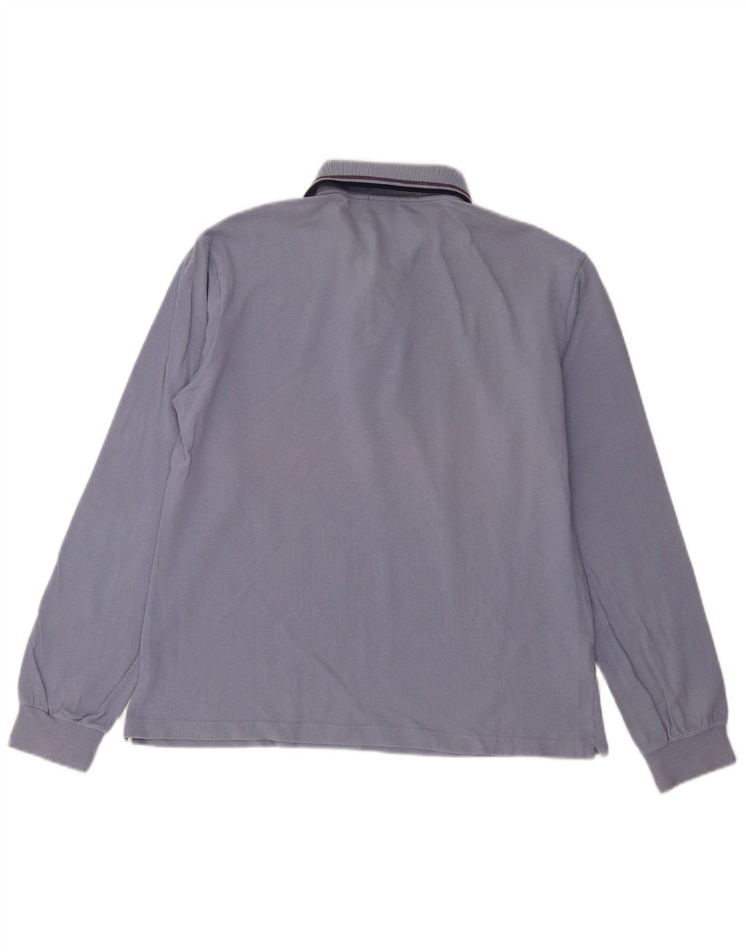 FRED PERRY Herren-Langarm-Poloshirt aus mittelblauer Baumwolle