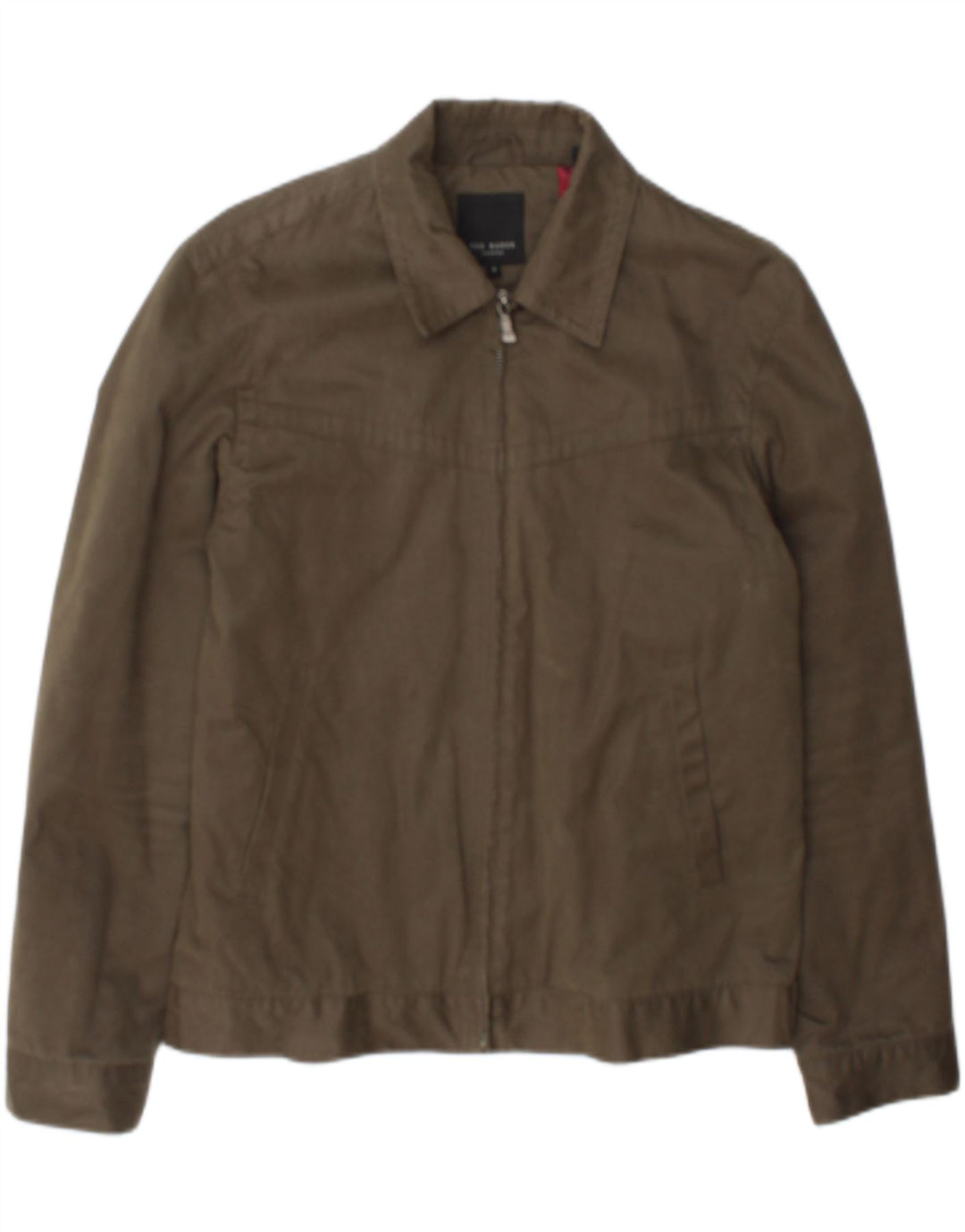 Ted Baker Herren-Bomberjacke, Größe 3, mittlere Khaki-Baumwolle