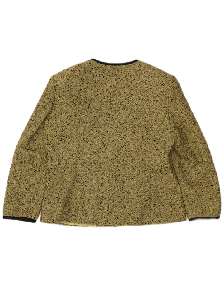 DELIA FERRARI Damen-Blazer mit übergroßen 3/4-Ärmeln, Größe IT 41, klein, grün