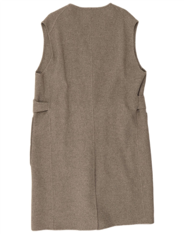 Cos Damen Longline-Übergroße Weste UK 14 Mittelgraue Wolle