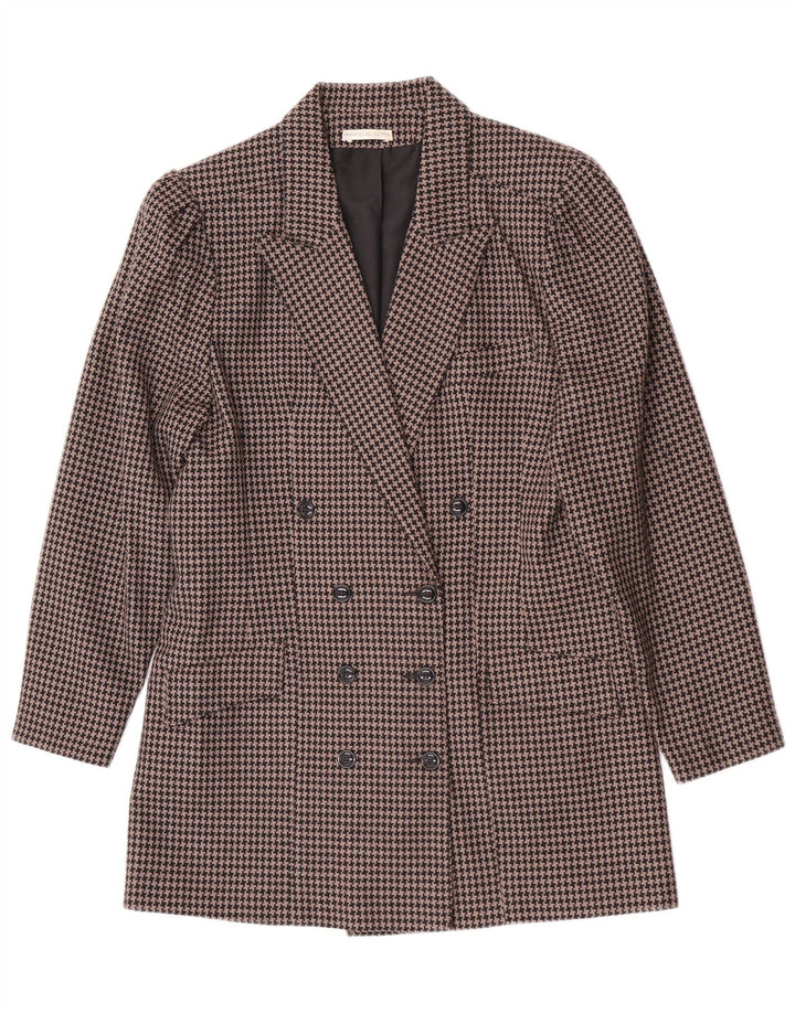 Vintage Damen 2-teiliges Rockset UK 14 Medium W28 Brauner Hahnentritt