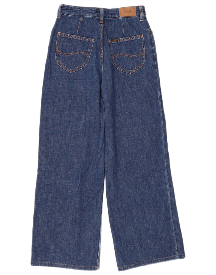Lee Damen Stella Wide Leg Jeans W24 L25 Blaue Baumwolle