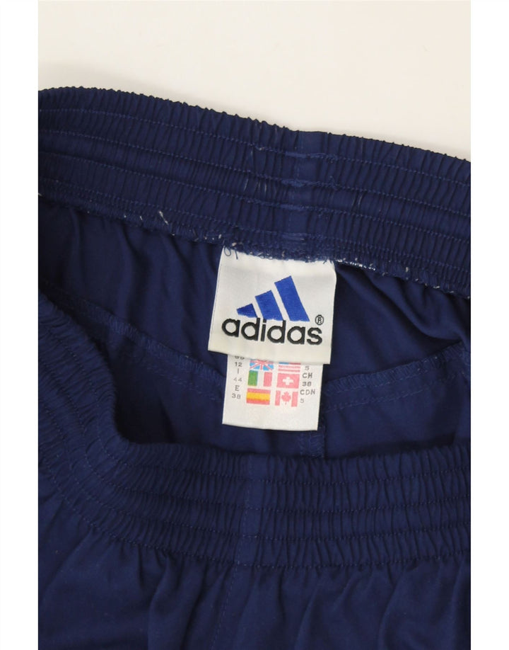 ADIDAS Womens Sport Shorts UK 12 Medium Navy Blue Polyester Vintage Adidas and Second-Hand Adidas from Messina Hembry 
