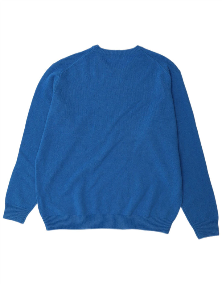James Pringle Herren-Pullover mit Rundhalsausschnitt, XL, blaue Wolle