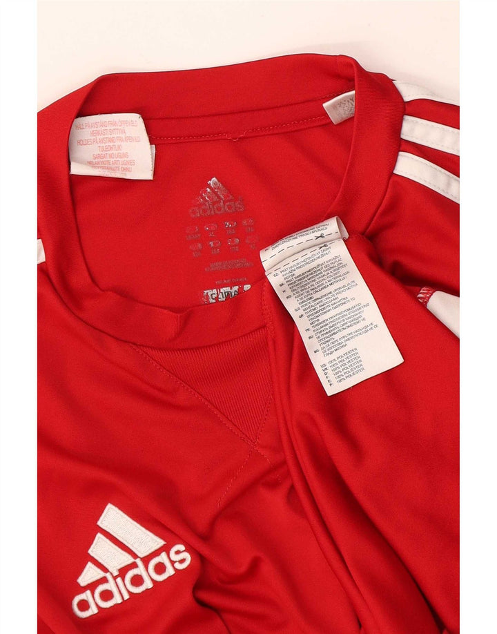 Adidas Jungen Climalite T-Shirt Top 15–16 Jahre, rotes Polyester