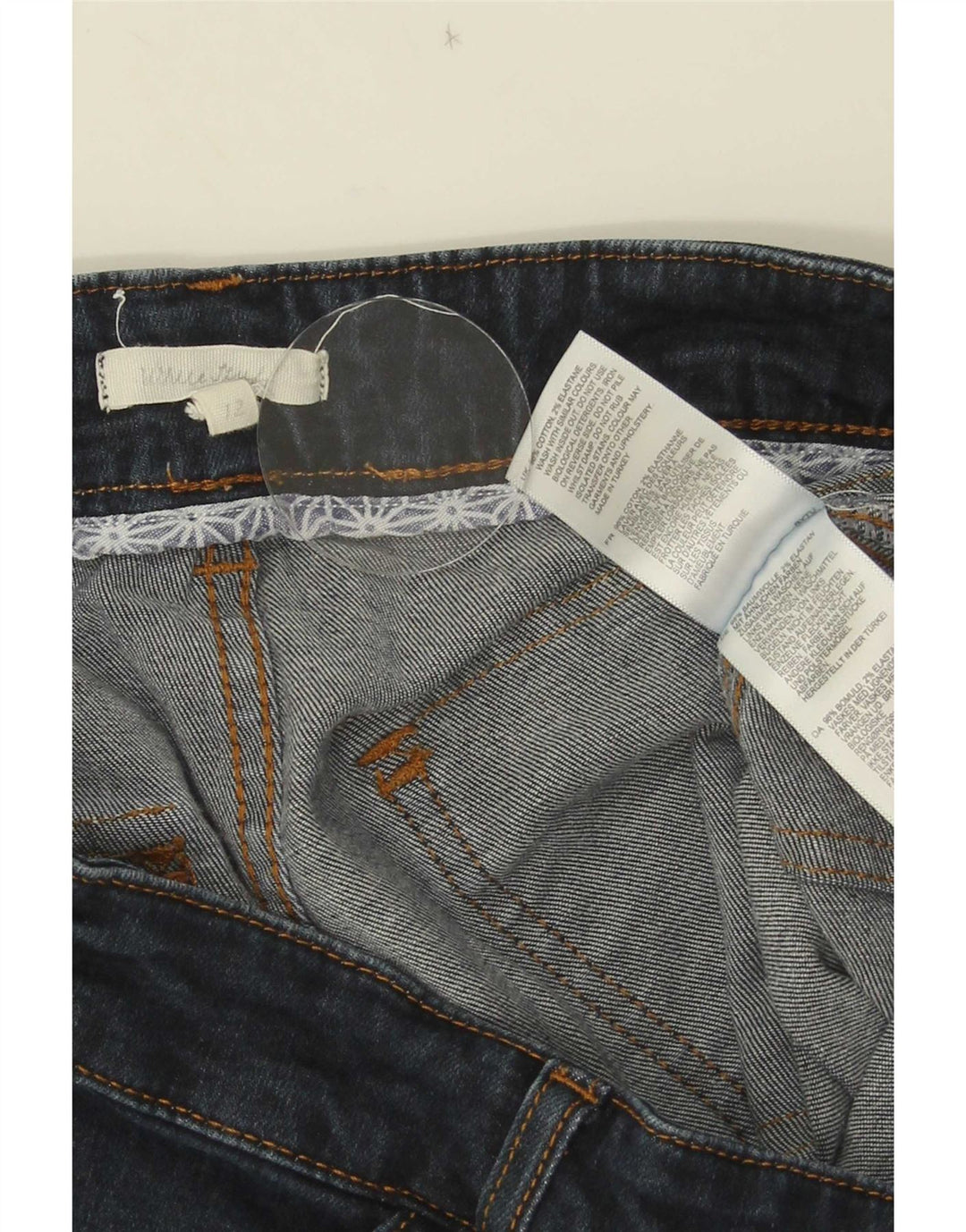 White Stuff Damen Jeansshorts UK 12 Medium W30 Marineblaue Baumwolle