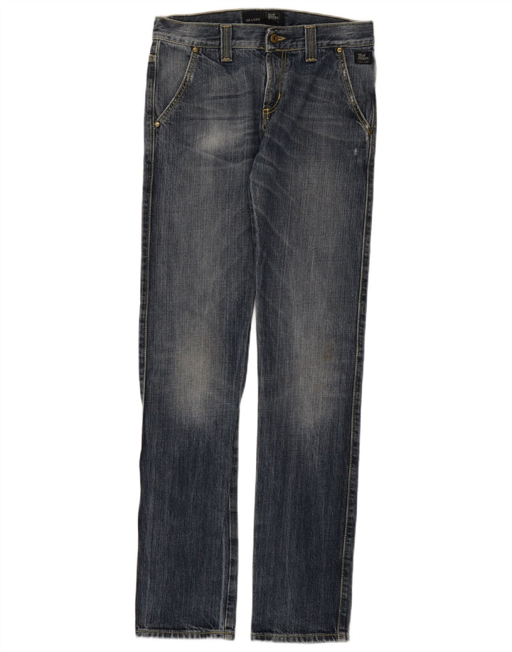 Roy Rogers Herren Distressed Straight Jeans W30 L35 Blaue Baumwolle