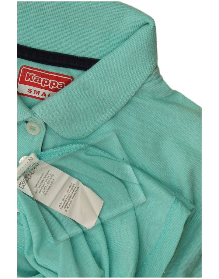 Kappa Damen Poloshirt UK 10 Small Türkis Baumwolle