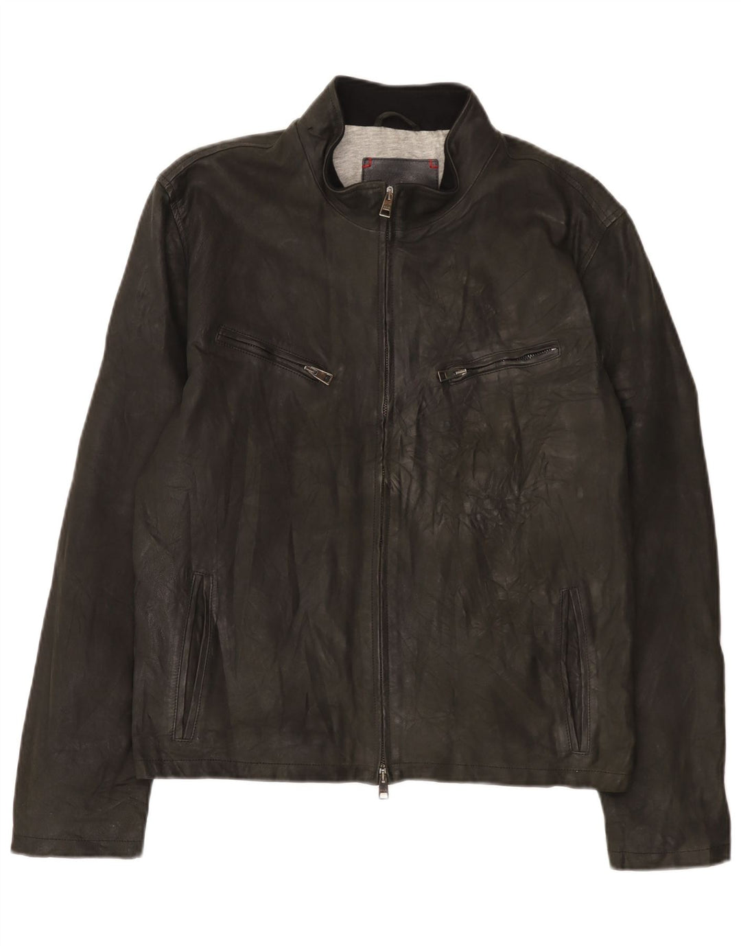 Vintage Herren Lederjacke UK 38 Mittelschwarzes Leder