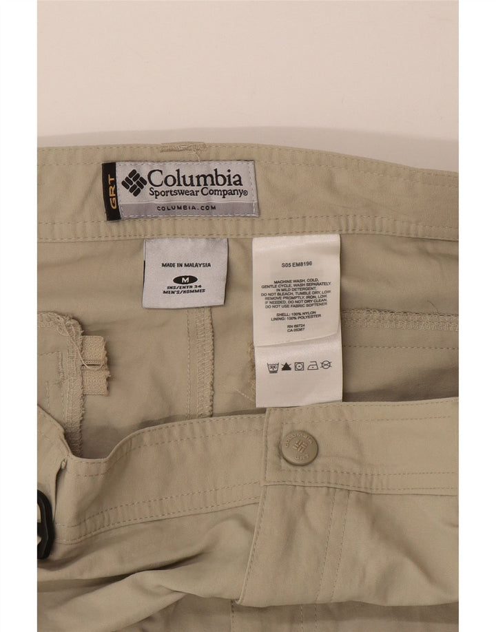 Columbia Herren gerade Cargohose Medium W30 L28 Beige Nylon