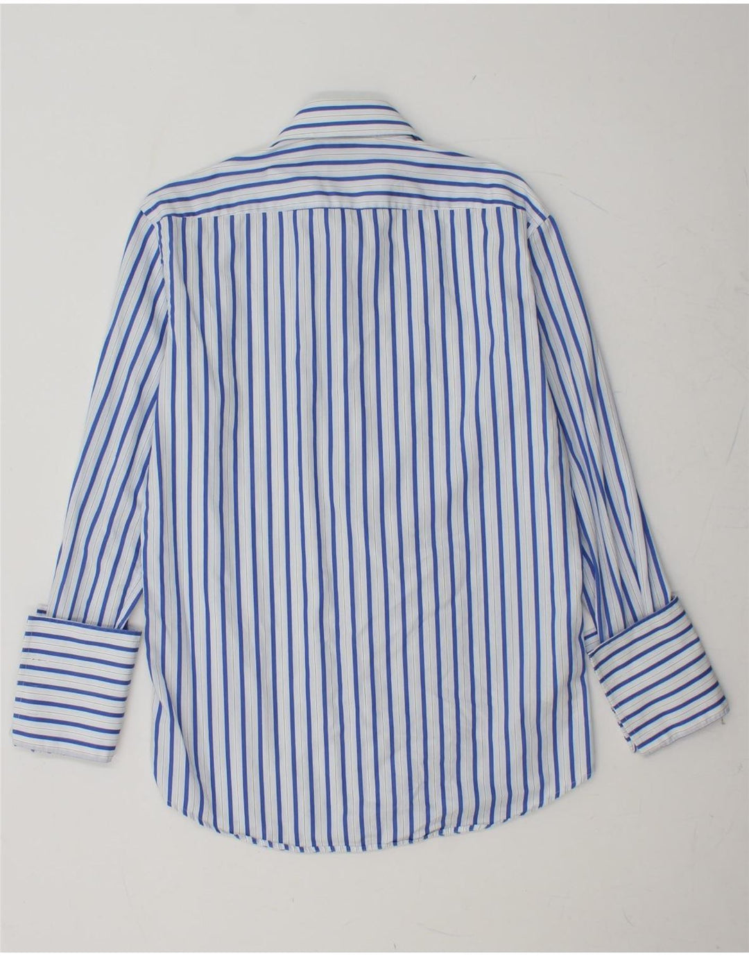 HUGO BOSS Formales Herrenhemd, Größe 38 15, mittelblau gestreift, Baumwolle