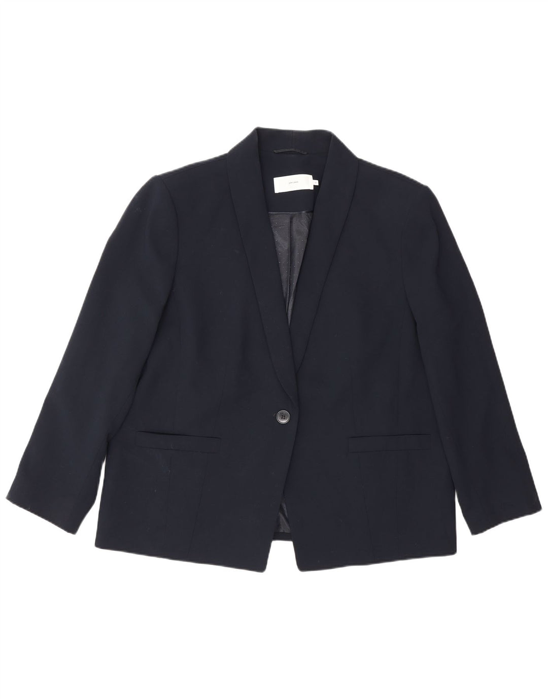 John Lewis Damen 1-Knopf-Blazerjacke UK 18 XL Marineblau Polyester