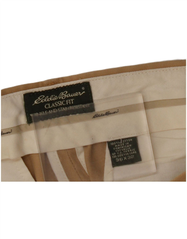 EDDIE BAUER Herren-Chinohose mit klassischer Passform und Pegged, W36, L32, beige Baumwolle