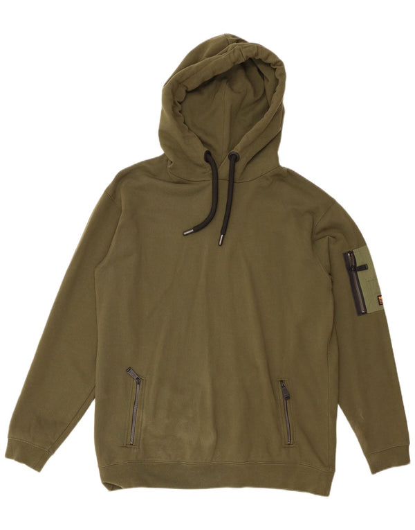 Superdry Herren-Kapuzenpullover mit lockerer Passform, Größe S, Grün, Baumwolle