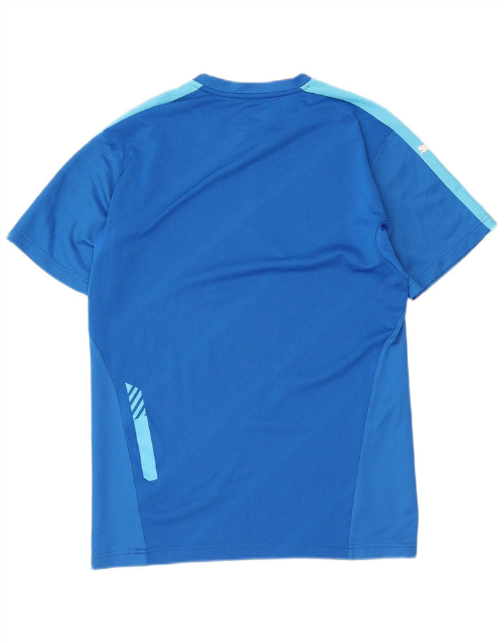 Puma Herren T-Shirt Top Mittelblaues Colourblock-Polyester