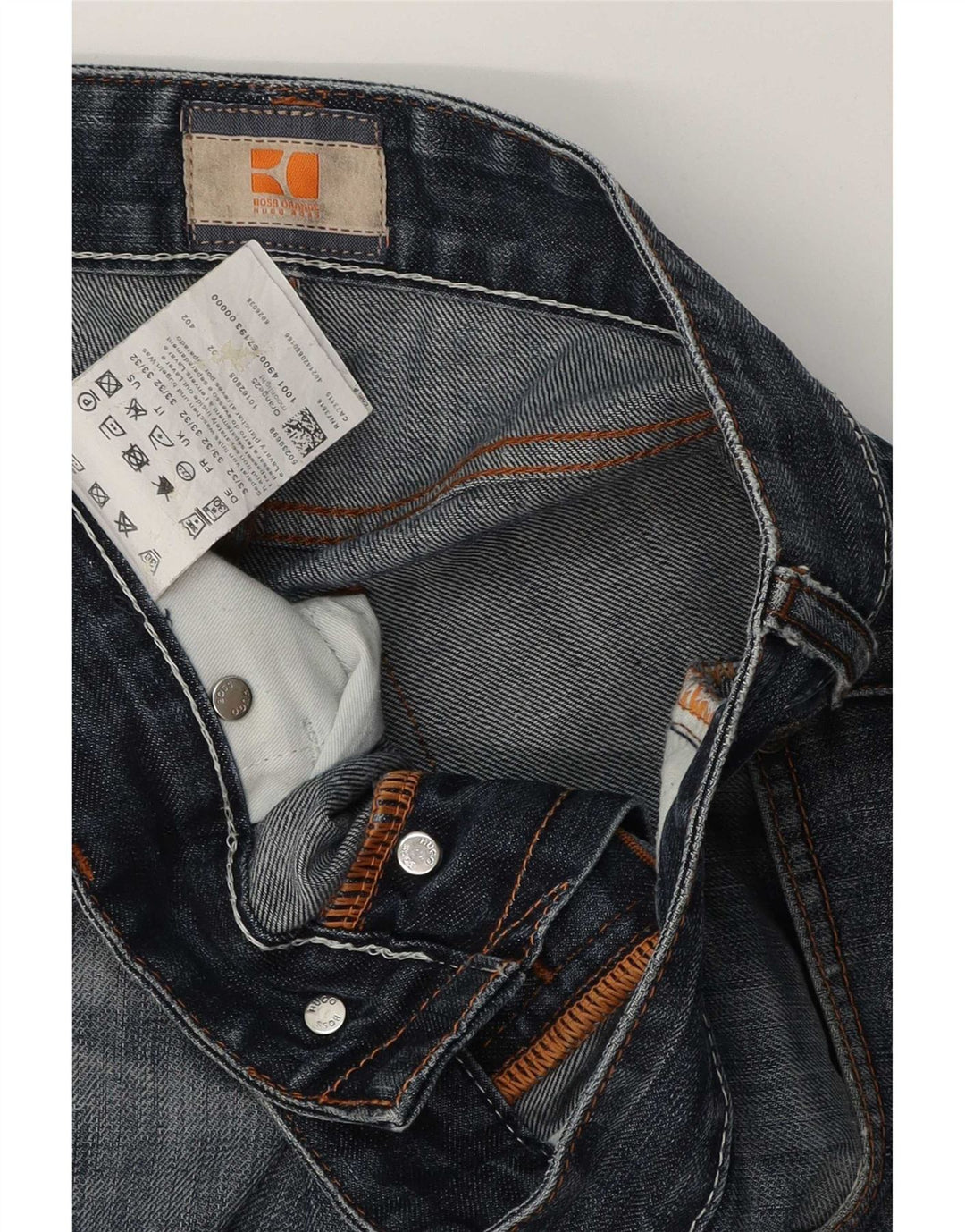 Hugo Boss Herren Straight Jeans W33 L32 Blaue Baumwolle