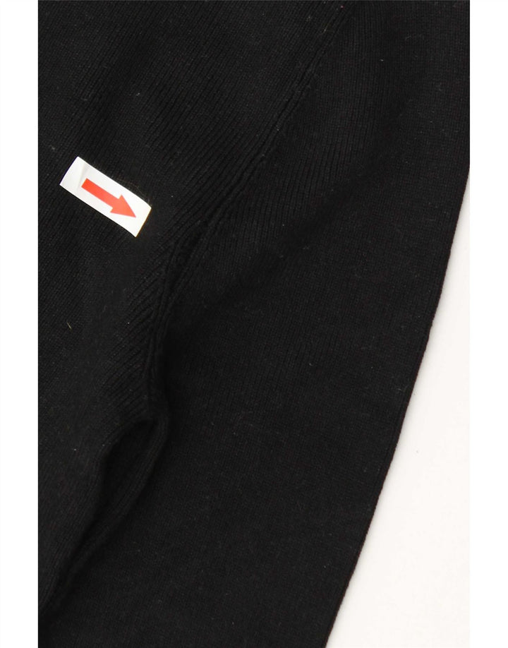 Zara Damen Crop Rollkragenpullover Pullover UK 12 Mittelschwarze Viskose