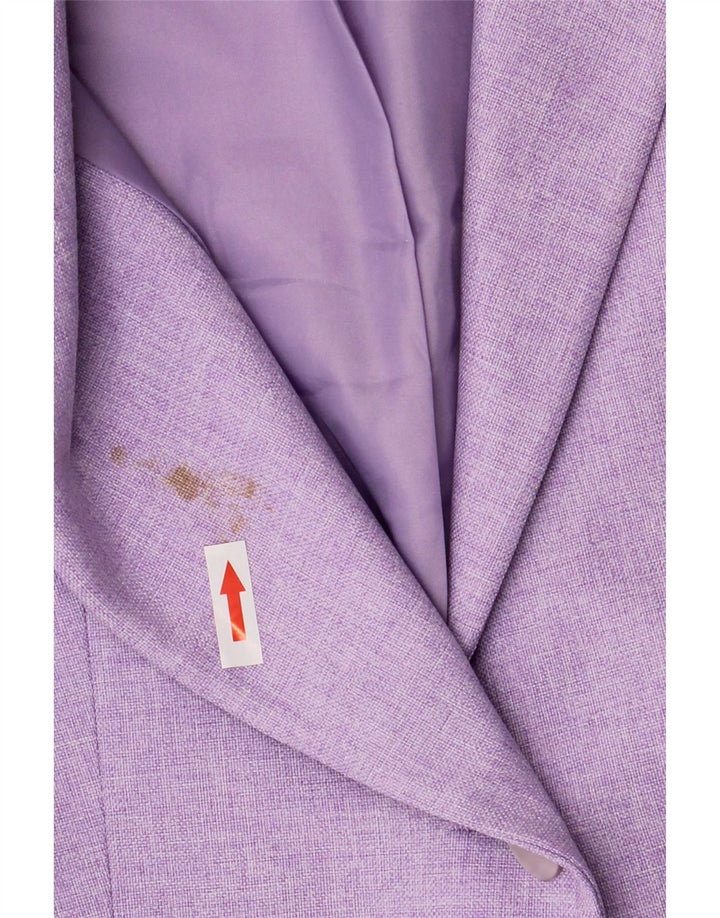 Marks & Spencer Damen Standard-Blazerjacke mit 1 Knopf, UK 12, Mittelviolett