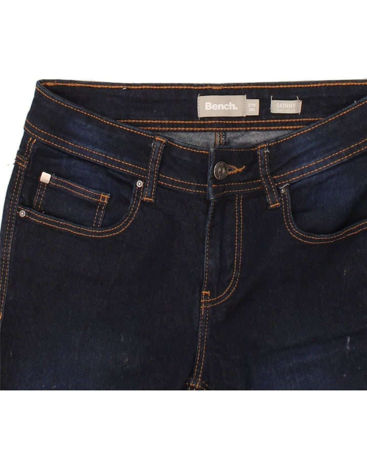 BENCH Womens Skinny Jeans W27 L30 Navy Blue Cotton Vintage Bench and Second-Hand Bench from Messina Hembry 