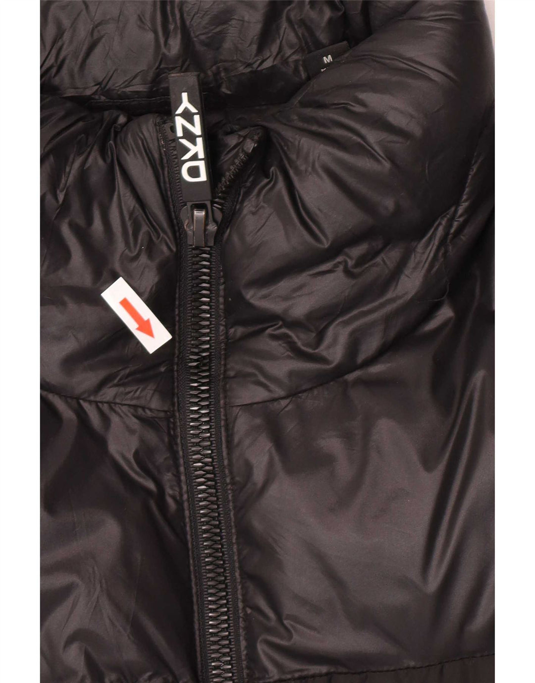 Dkny Herren Grafik-gepolsterte Jacke UK 38 Mittelschwarzes Colourblock-Nylon