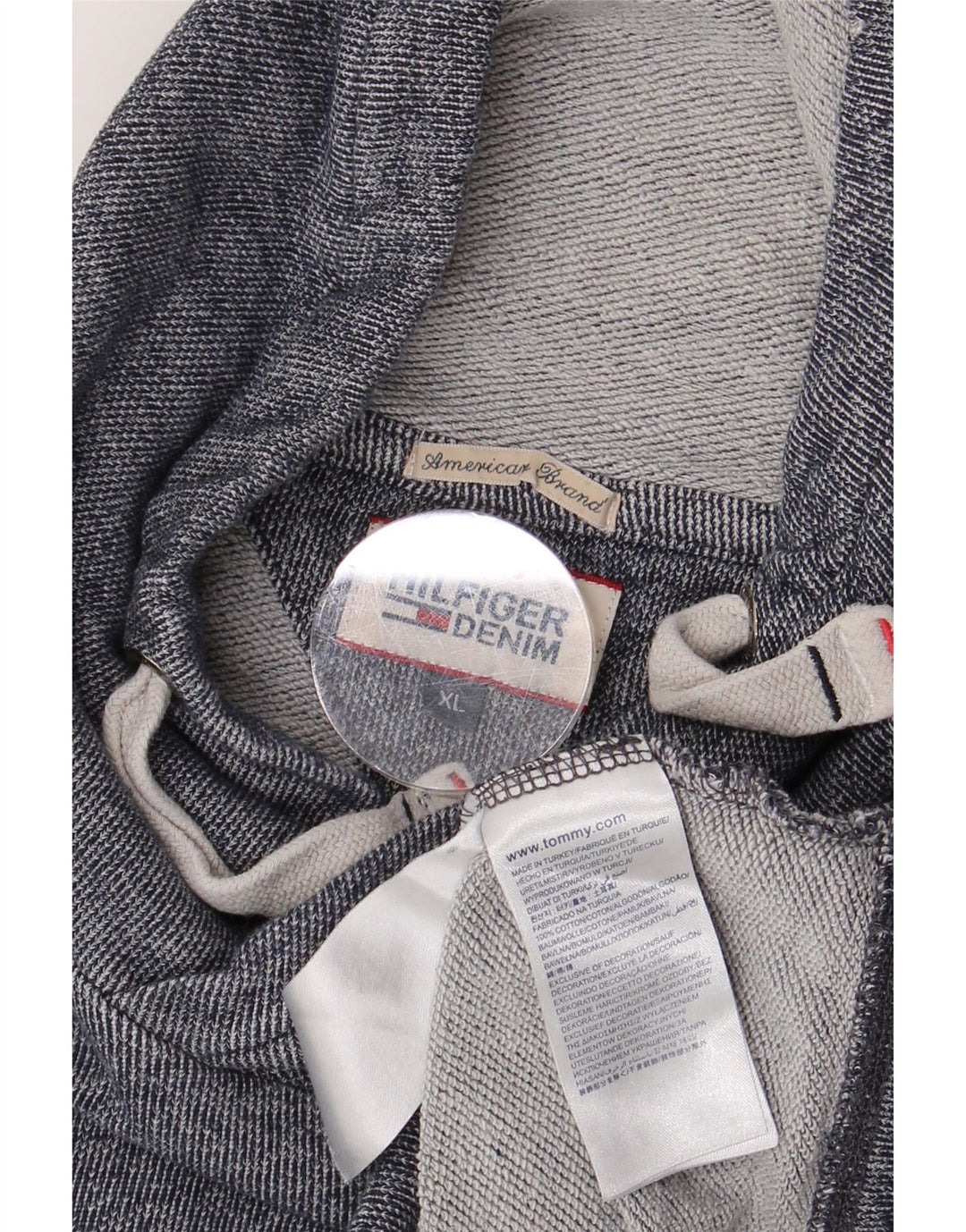 TOMMY HILFIGER Herren Sweatshirt Pullover XL Marineblau Colourblock Baumwolle