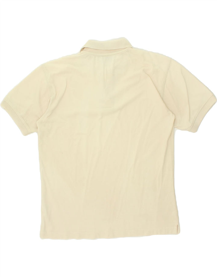ASICS Mens Polo Shirt Medium Off White Cotton Vintage Asics and Second-Hand Asics from Messina Hembry 