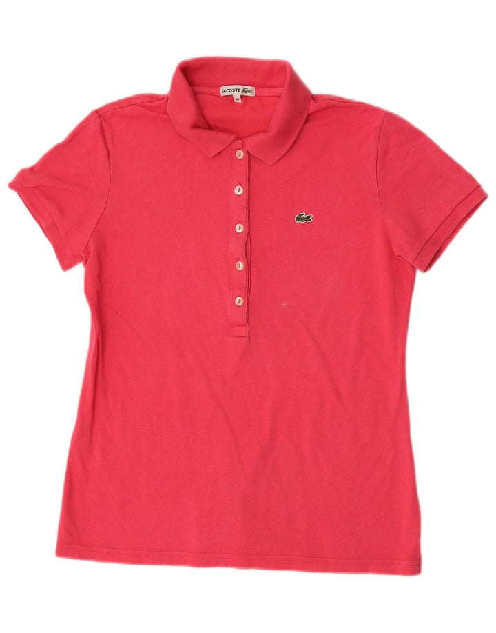 Lacoste Damen-Poloshirt, Größe 40, mittelrosa, Baumwolle