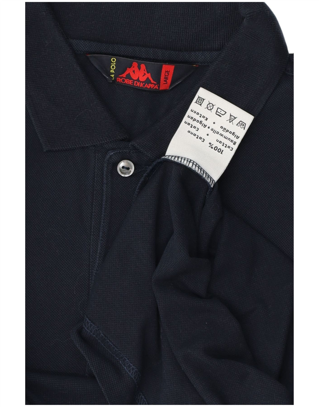 Kappa Herren-Poloshirt, große marineblaue Baumwolle